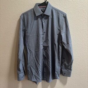 Men's Blue Button-Up Shirt Buffalo David Bitton